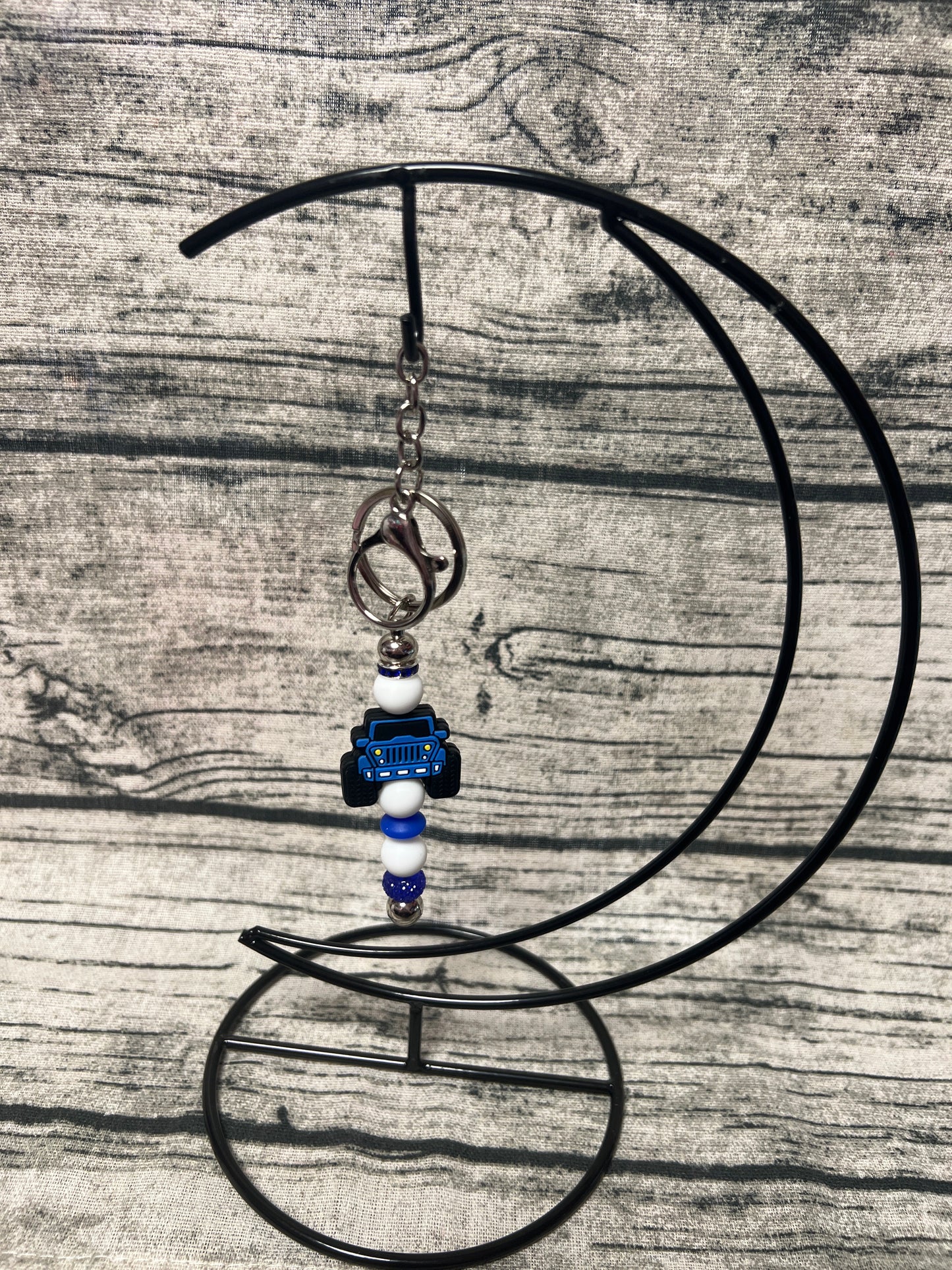 Blue Jeep Keychain