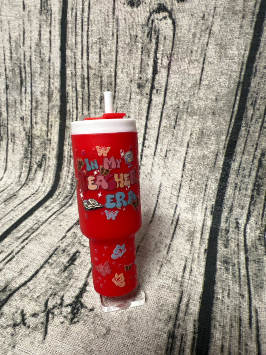 Teacher Era Mini Tumbler Keychain