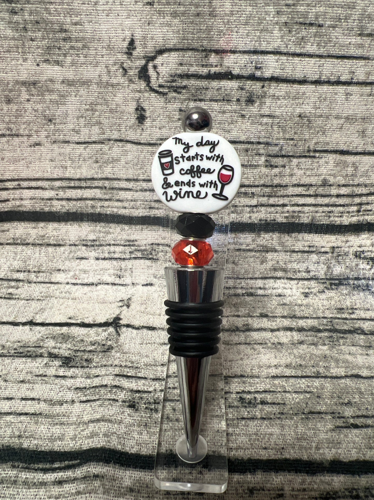 Day starts with coffee Bottle Stopper #2