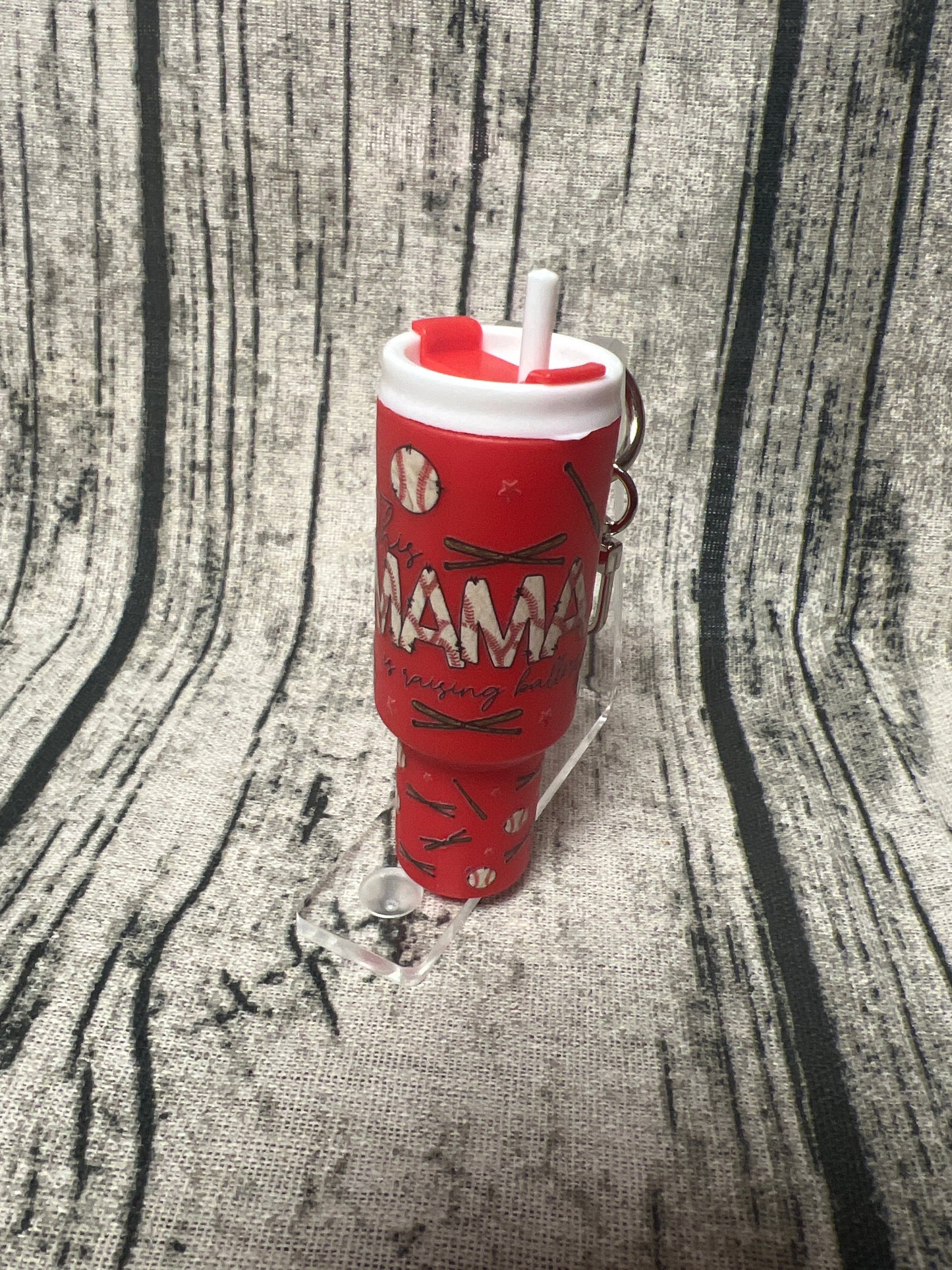 Baseball Mom Mini Tumbler Keychain