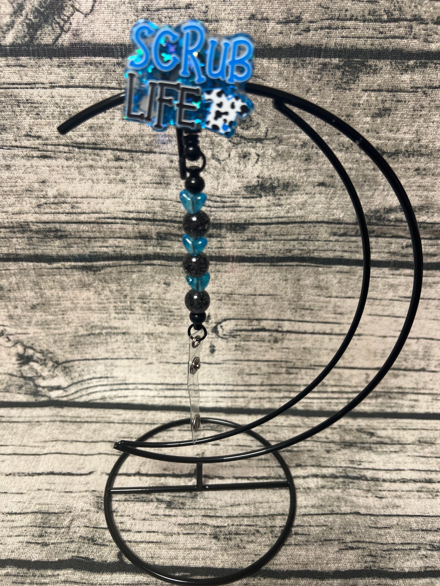 Scrub (blue) Flat Back Badge Reel