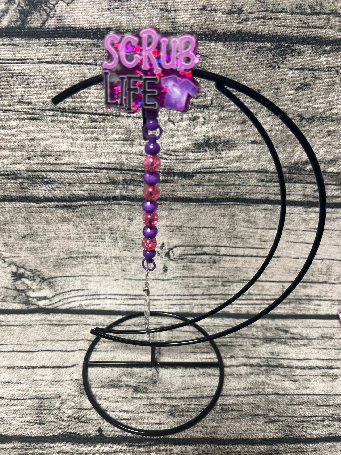 Scrub (purple) Flat Back Badge Reel