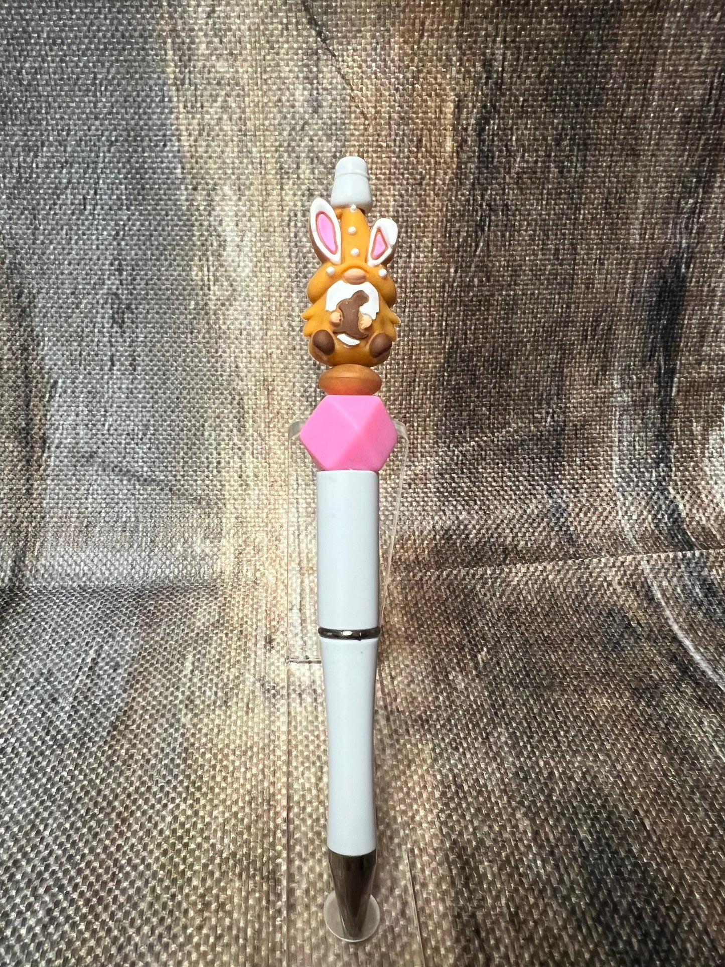 Brown Easter Bunny Gnome Pen