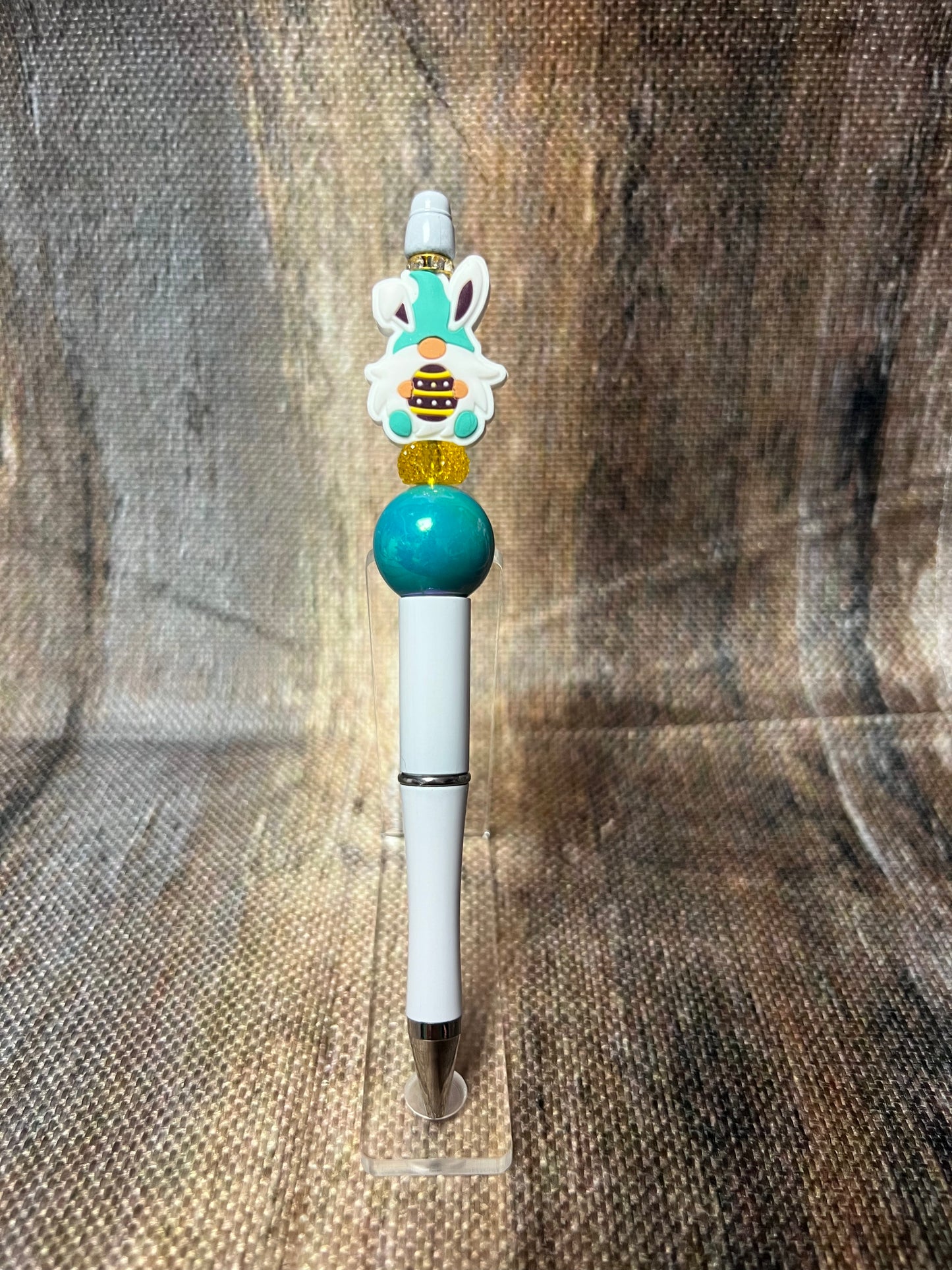 Teal Easter Bunny Gnome Pen
