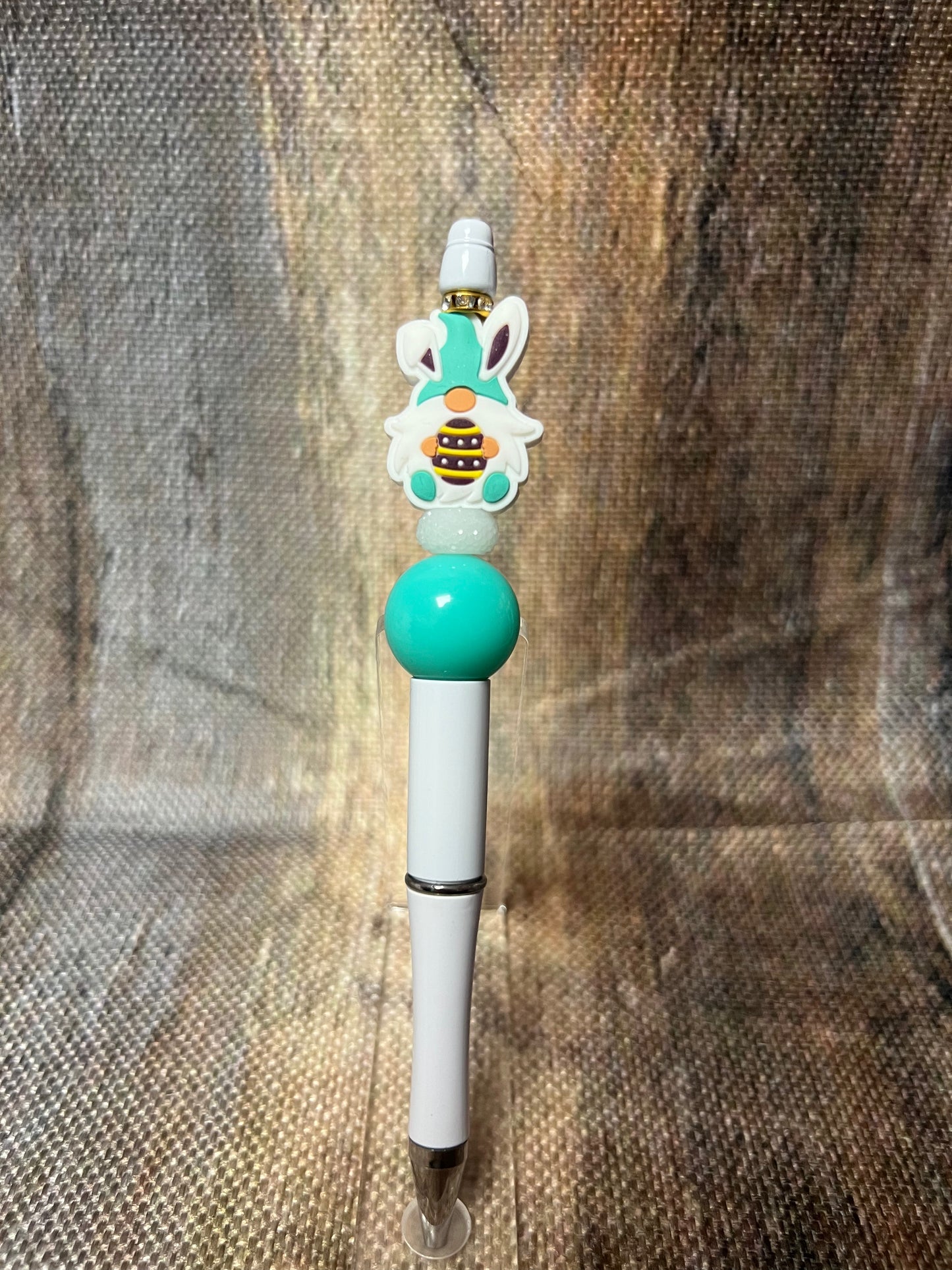 Teal Easter Bunny Gnome Pen