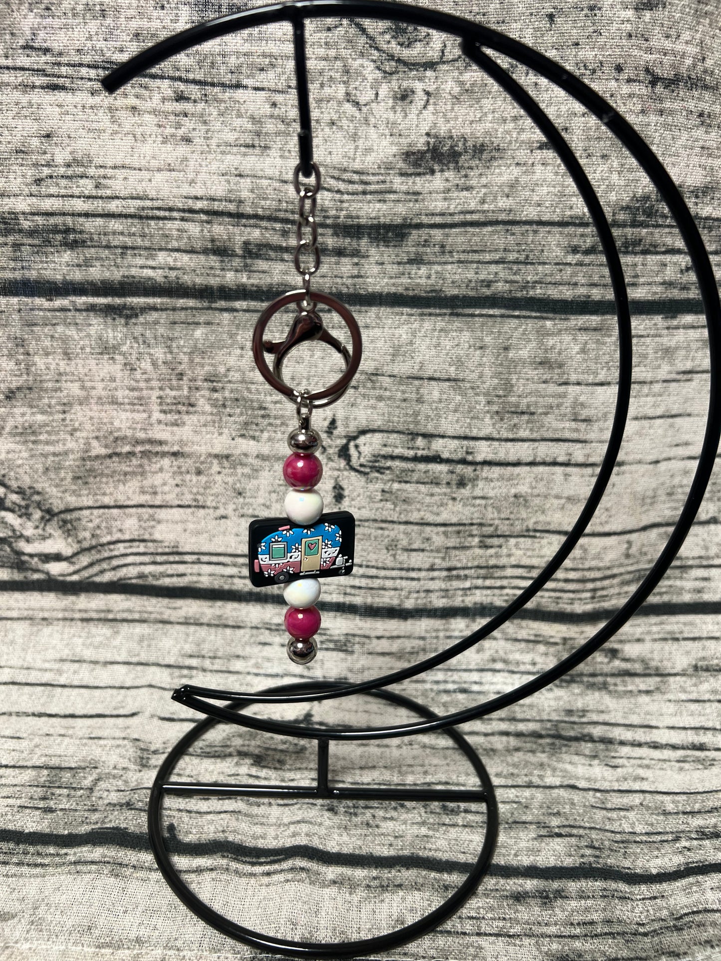 Camper Keychain - pink