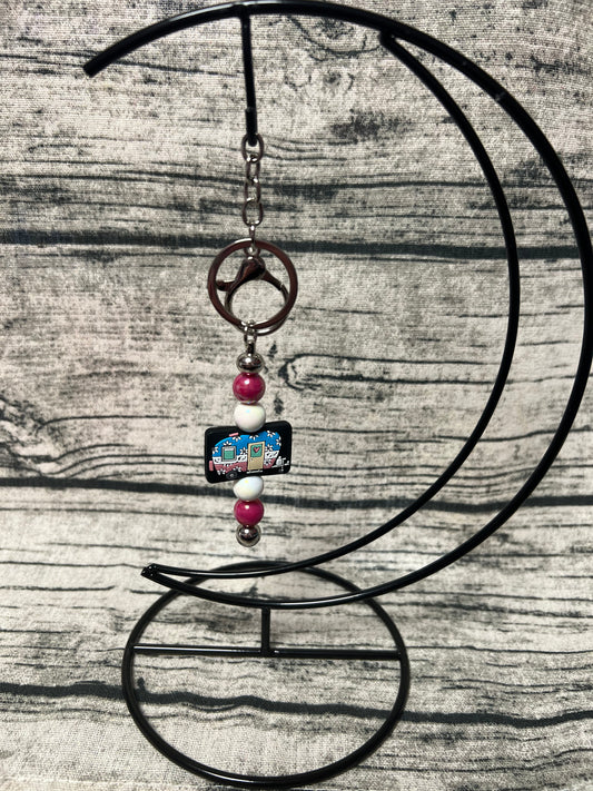 Camper Keychain - pink