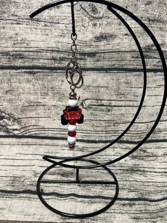 Red Jeep Keychain