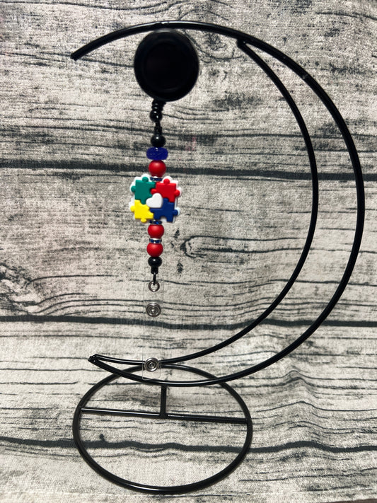 Puzzle Piece Badge Reel