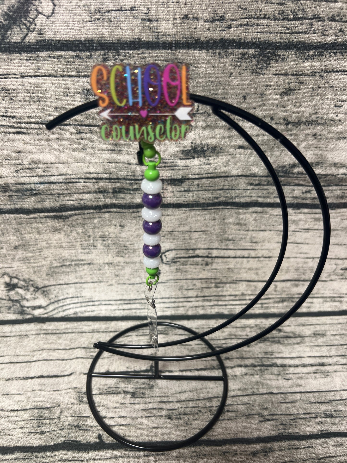 School Counselor Flat Back Badge Reel