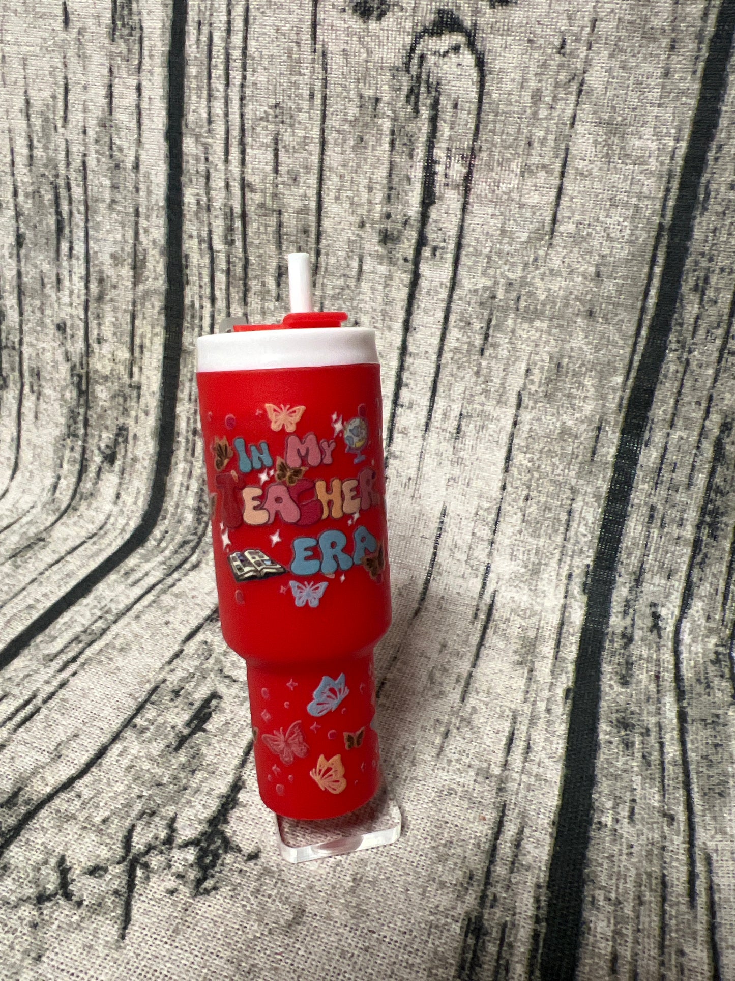 Teacher Era Mini Tumbler Keychain