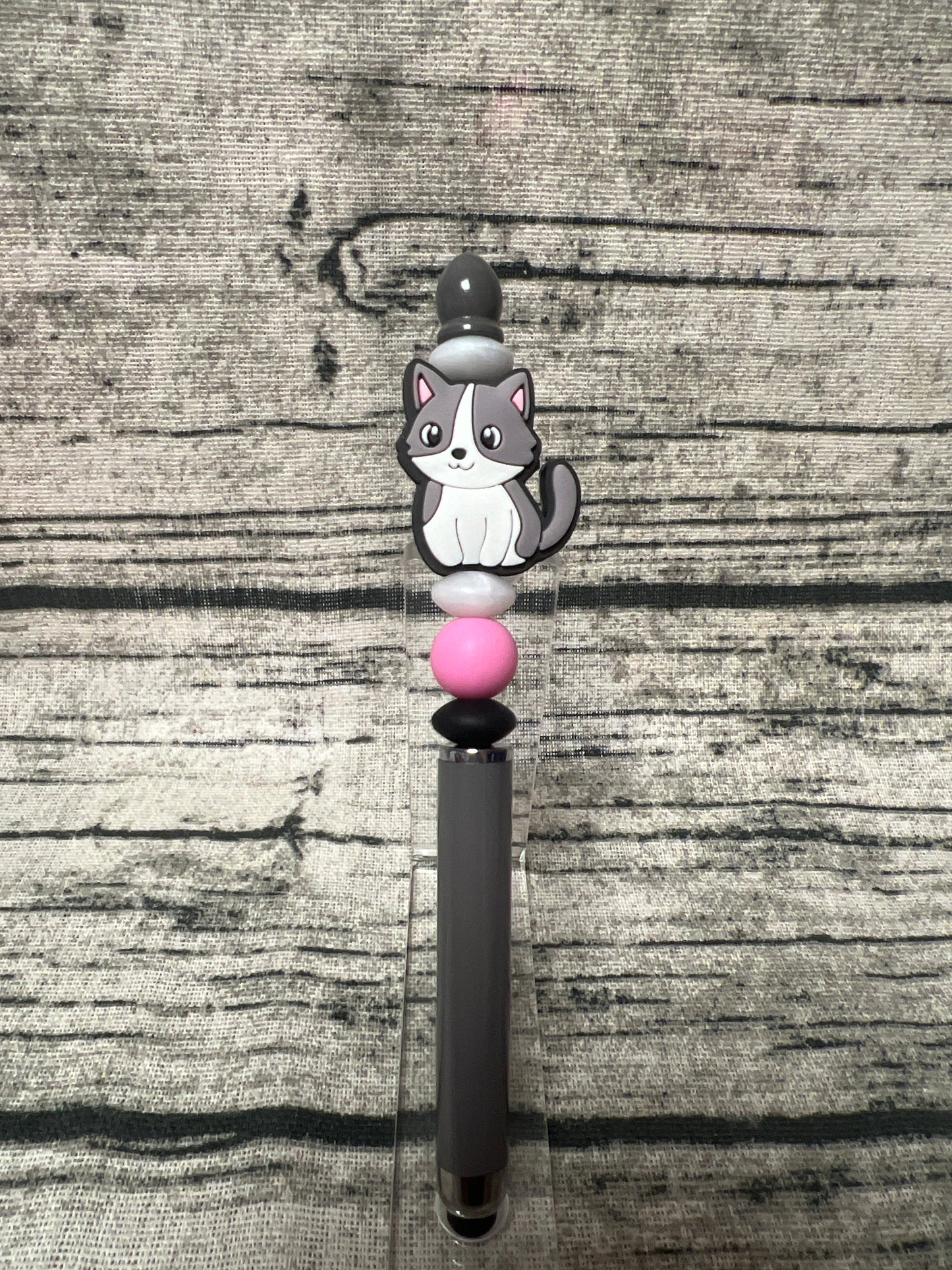 Grey cat Stylus Pen