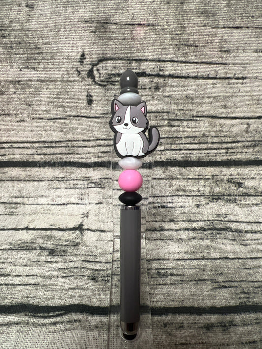 Grey cat Stylus Pen