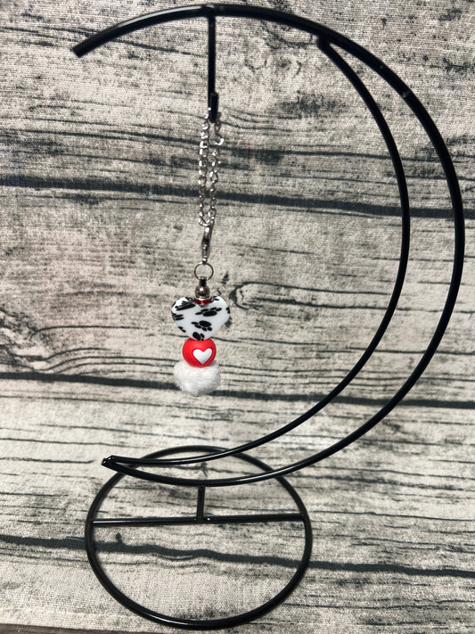 Paw print heart Dangle