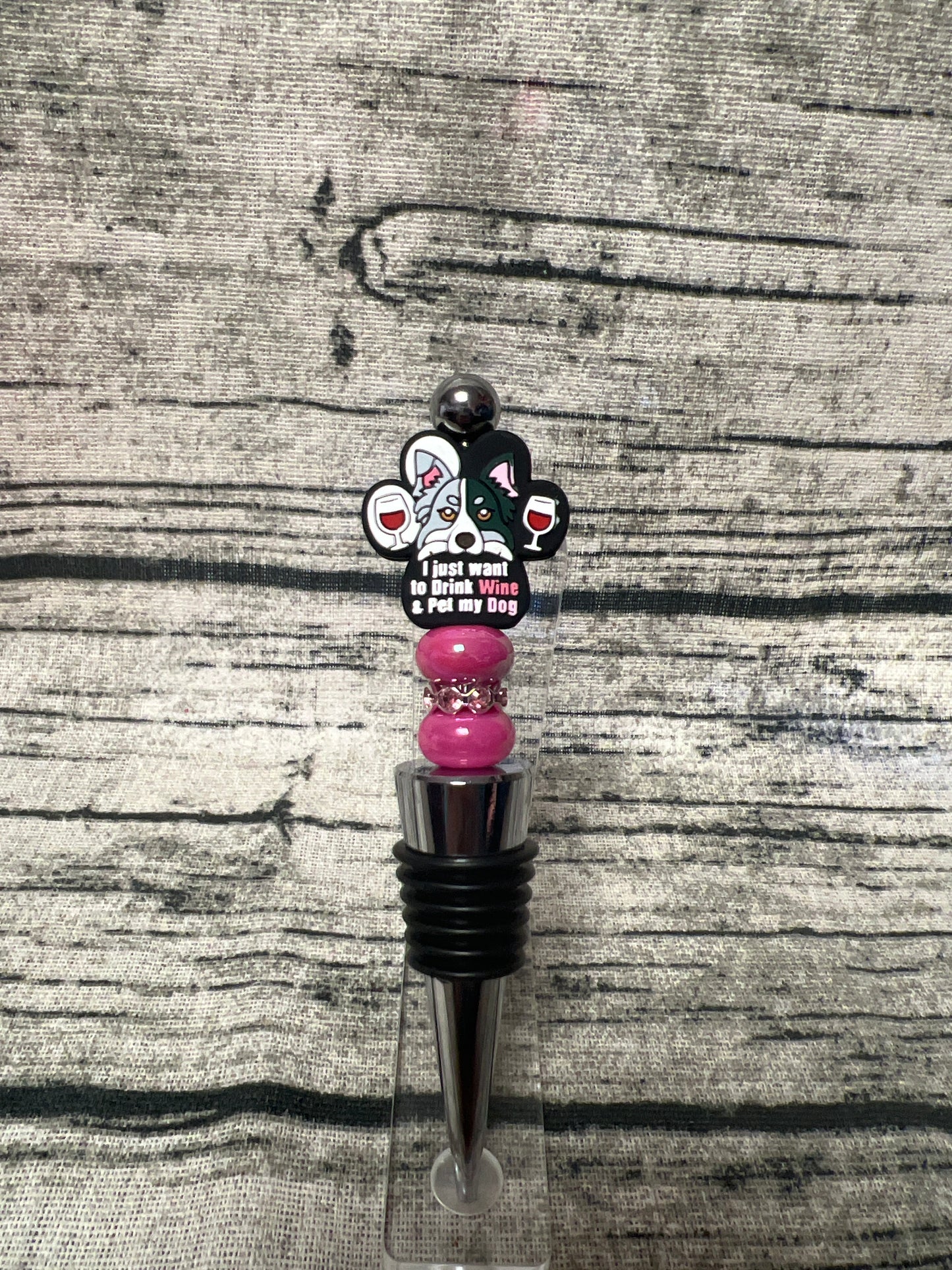 I just want to Bottle Stopper (pink)