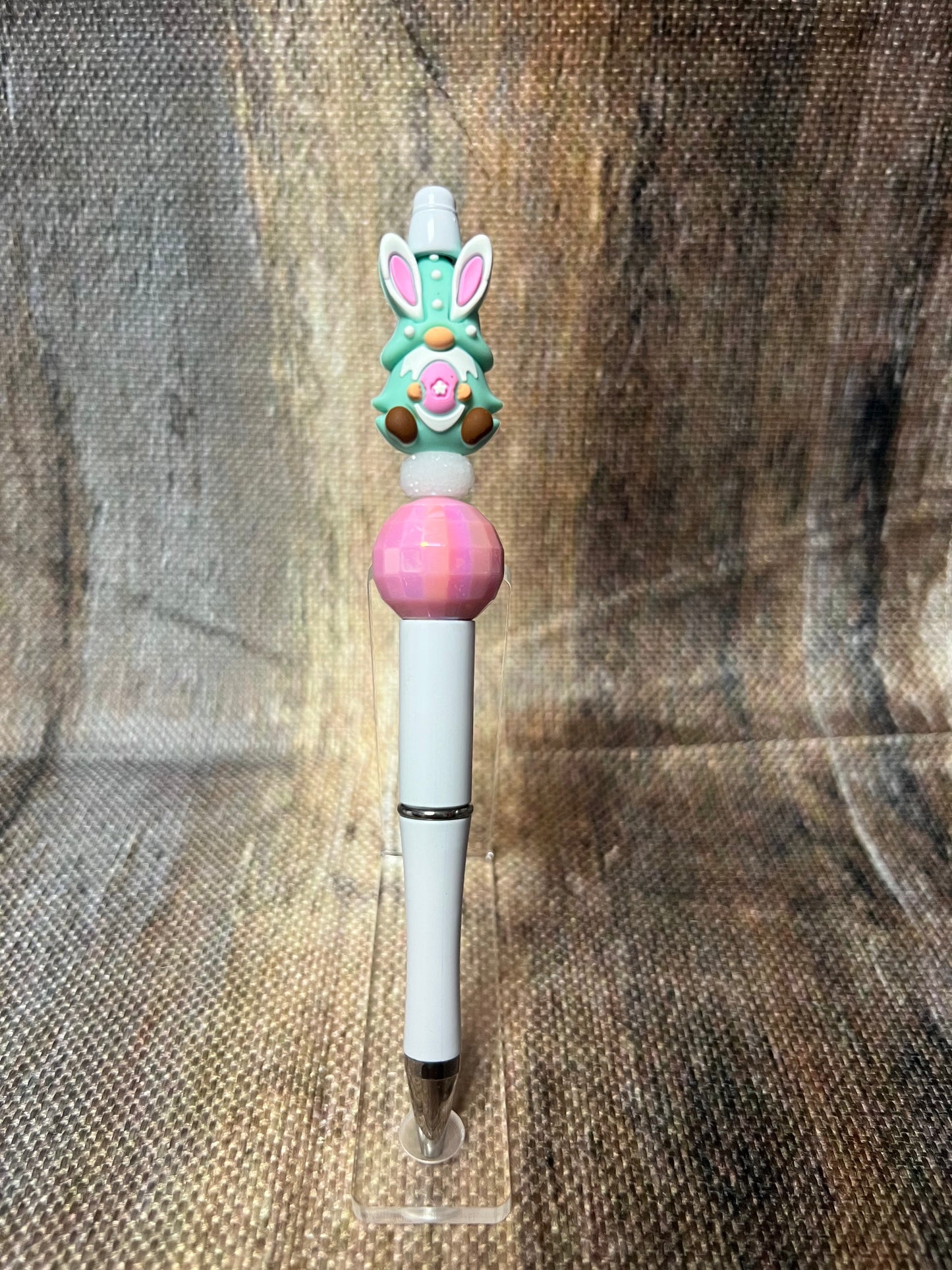 Teal Easter Bunny Gnome Pen